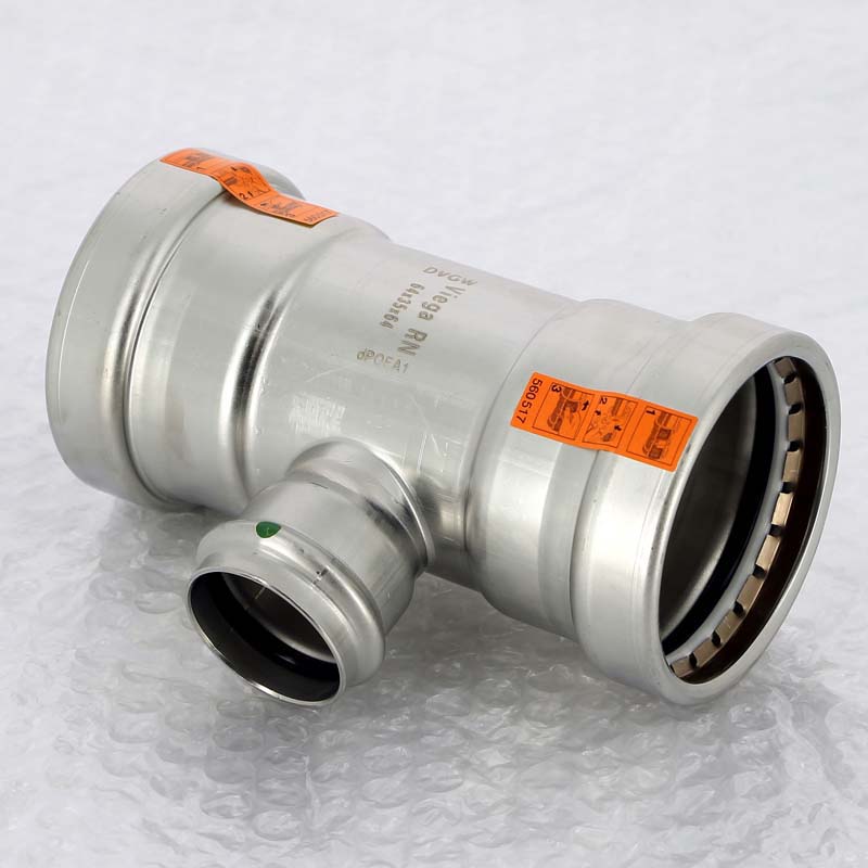 Тройник пресс 64x28x64 нержавеющая сталь Sanpress Inox VIEGA