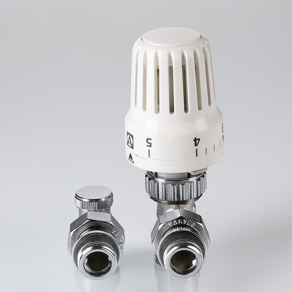 Комплект терморегулирующего оборудования ВН 1/2" x 3/4"ЕК для радиатора угловой VALTEC