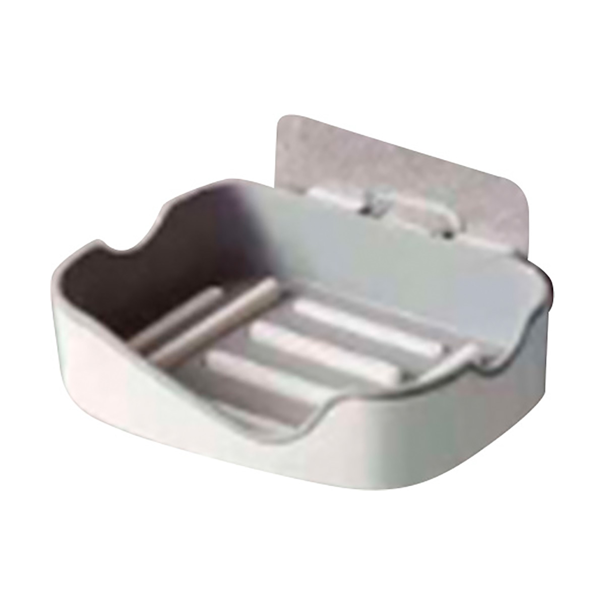 Мыльница самокл. 13*10,5*3 см пласт. (серый) (1/24/144) "рыжий кот"