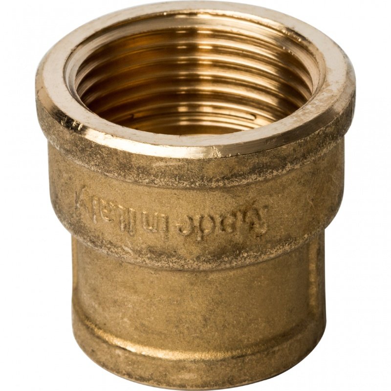 Муфта резьбовая переходная 1" x 3/4" ВР латунь STOUT