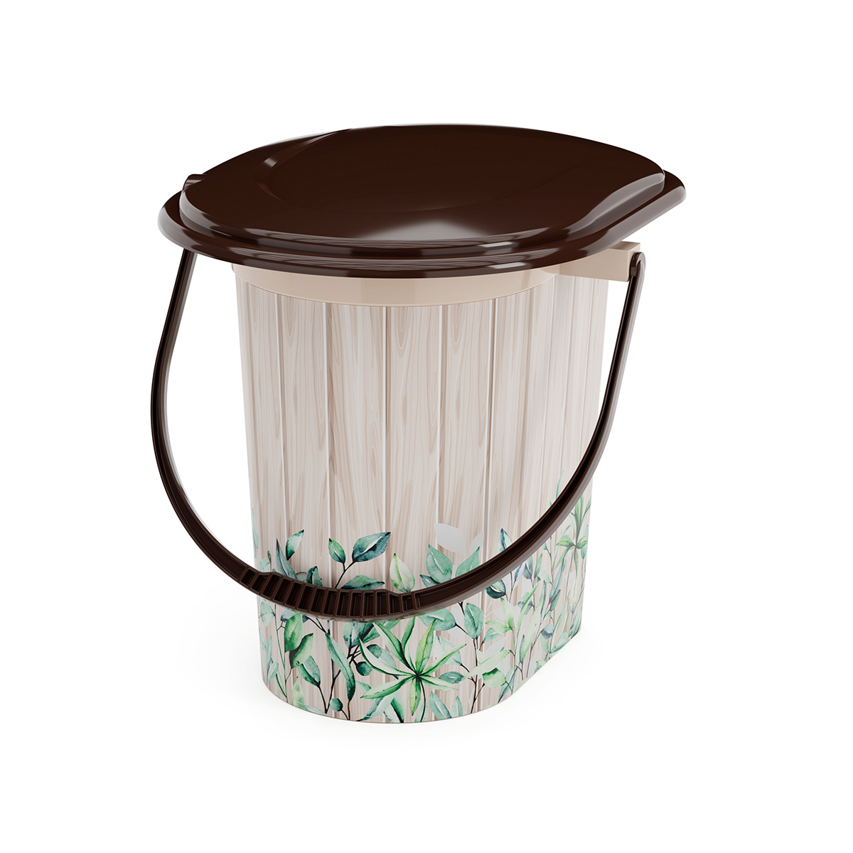 Ведро-туалет 17 л "летний день" (1/10) "альтернатива" м2328