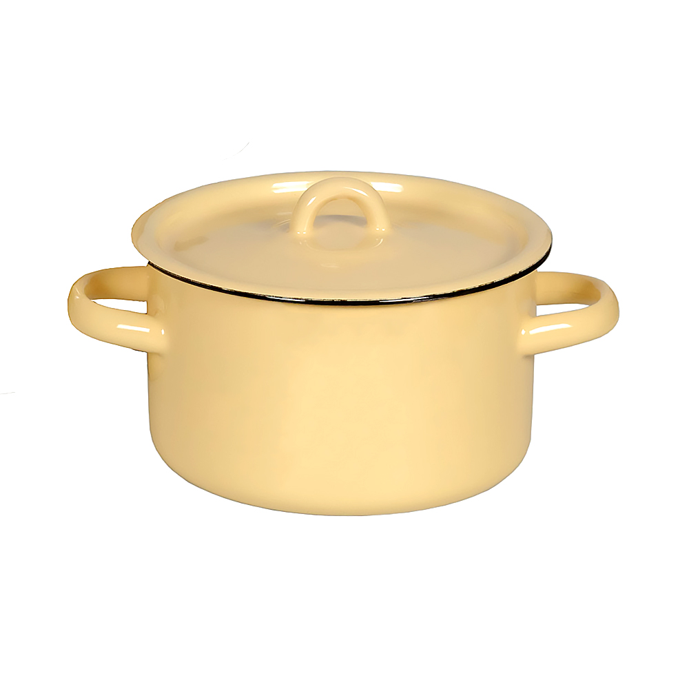 Кастрюля эмалиров. с крышкой 1,5 л (1/8) "стальэмаль"  2с15/1