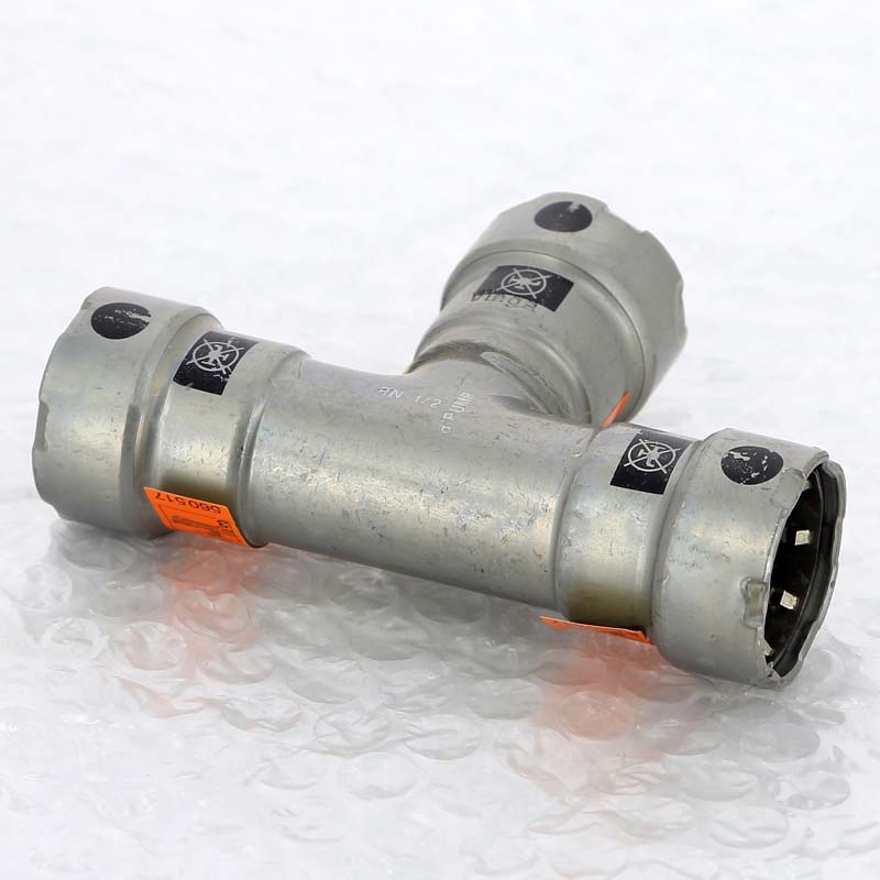 Тройник пресс оцинкованная сталь Megapress VIEGA 1" х 1/2" х 1"