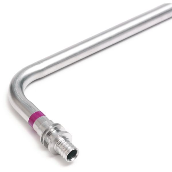 Угол 20 x 15 мм с трубкой 1000 мм из нержавеющей стали REHAU для подключения радиатора