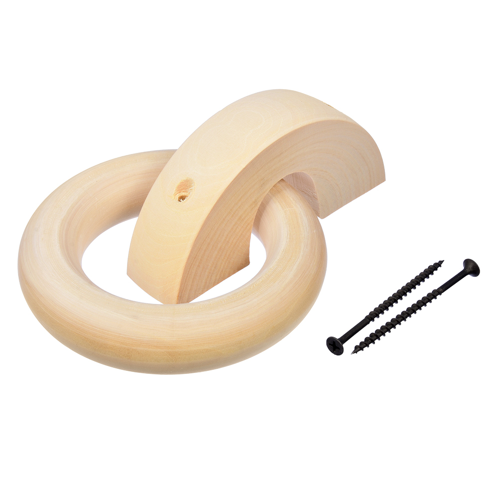 Ручка-кольцо дверная 115 мм, липа (1/20) "банные штучки" 30042