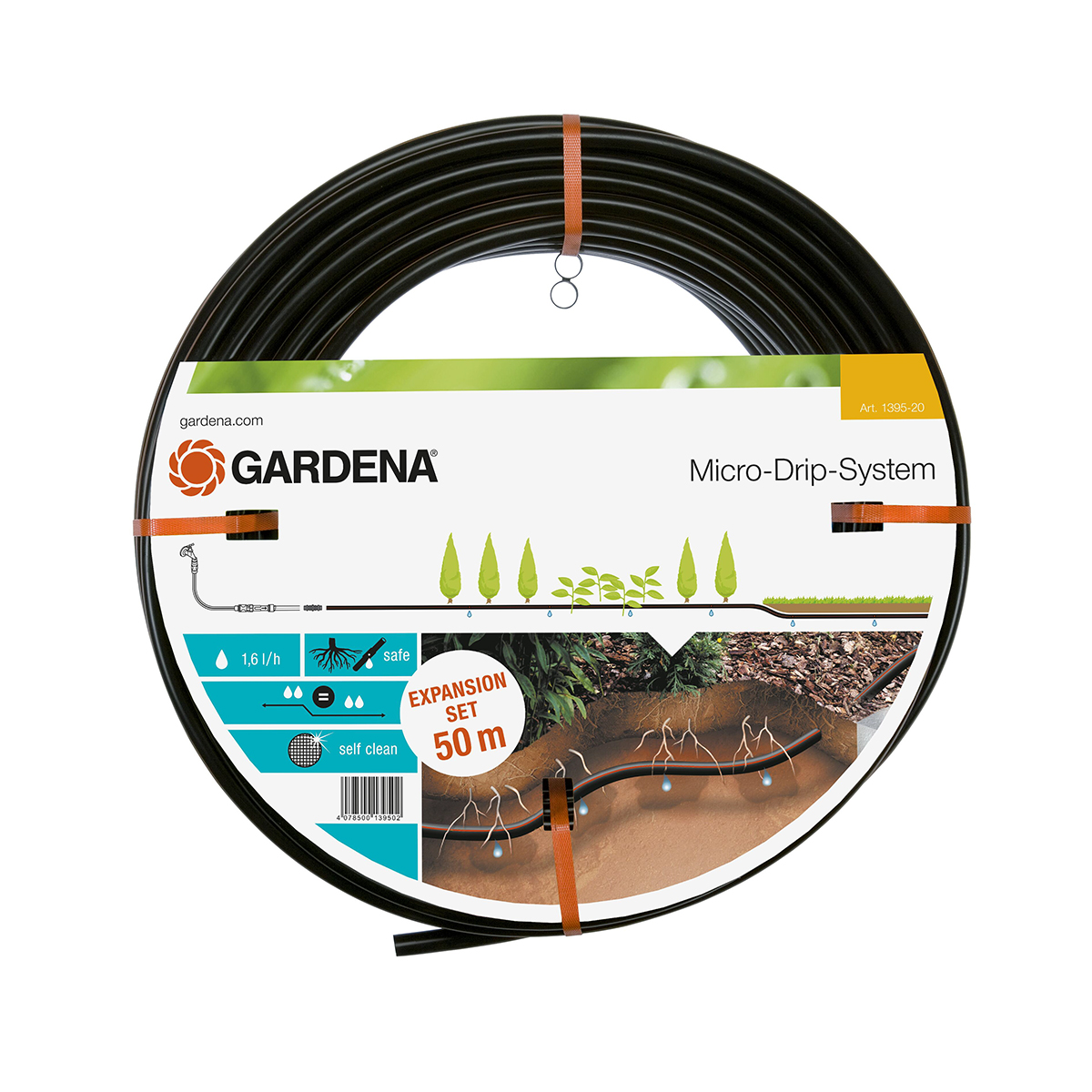 Шланг сочащийся для подзем. прокл. 50 м, комп. для удлинен. (1) "gardena" 01395-20.000.00