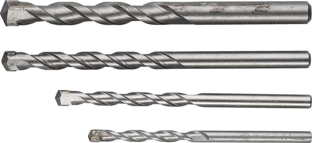 ЗУБР Мастер 4 шт: d 5-6-8-10 мм набор сверл по бетону