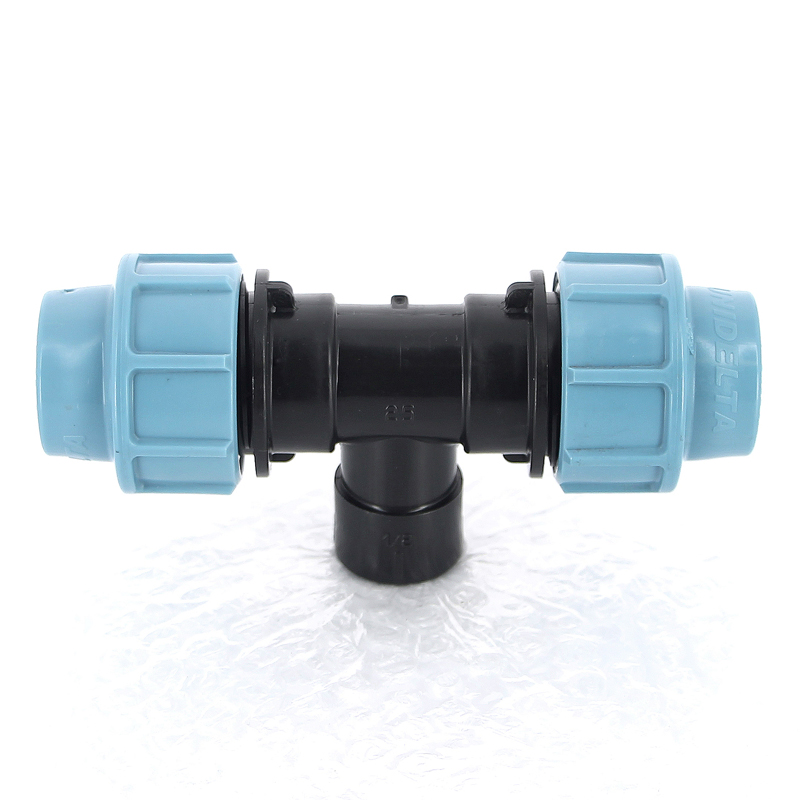 Тройник ПНД переходной под обжим ВР 25 x 1/2" полиэтиленовый UNIDELTA