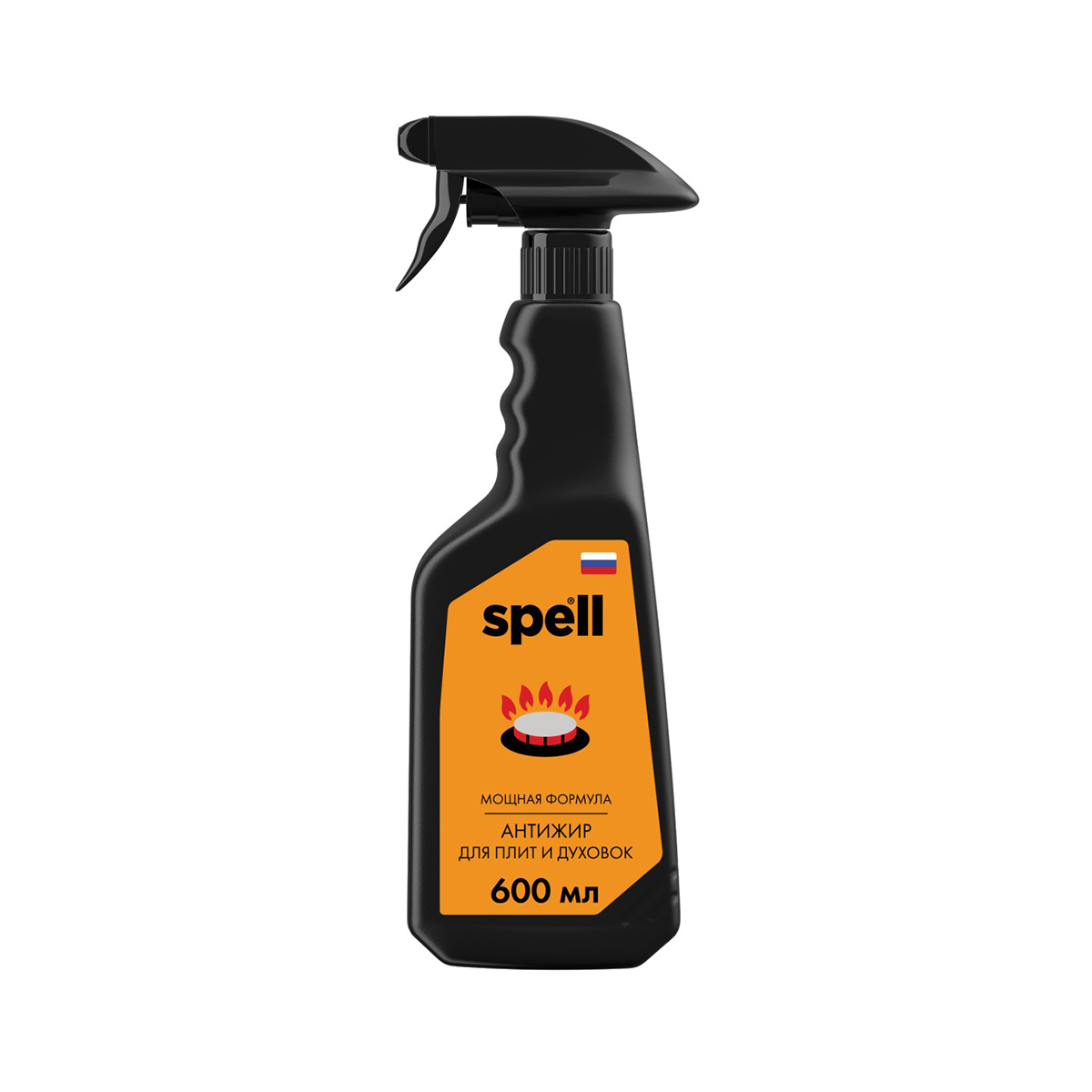 Средство чистящее антижир для плит и духовок 600 мл (1/12) "spell"