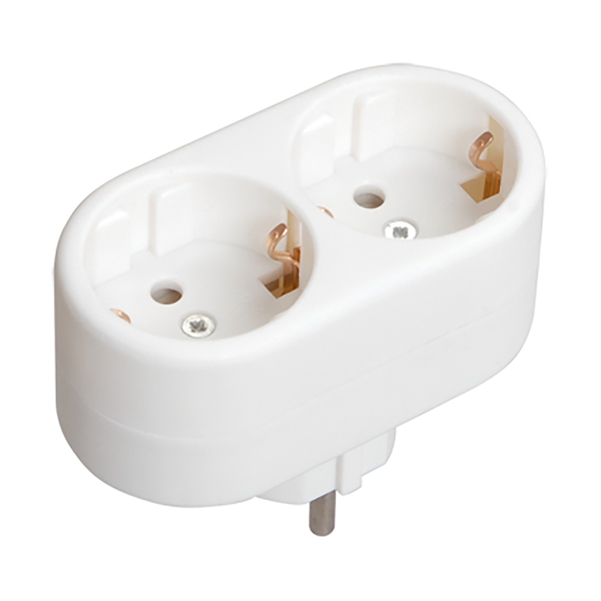 Разветвитель электрический т-01/02, 2 розетки (1/200) "iek"