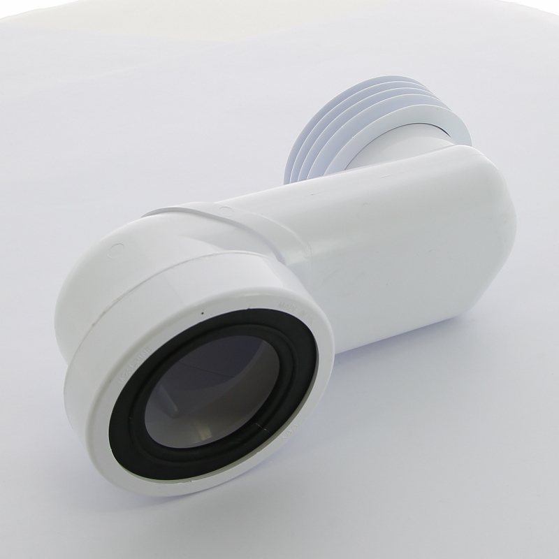 Труба McALPINE фановая L=160 мм с манжетой и 180 мм смещ., вход 97-107 мм, выход внутрь 110 мм трубы