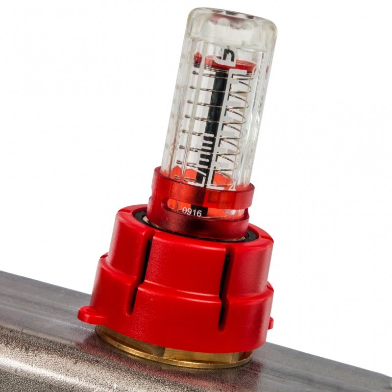 Коллектор из нержавеющей стали на 3 вых. с расходомерами STOUT