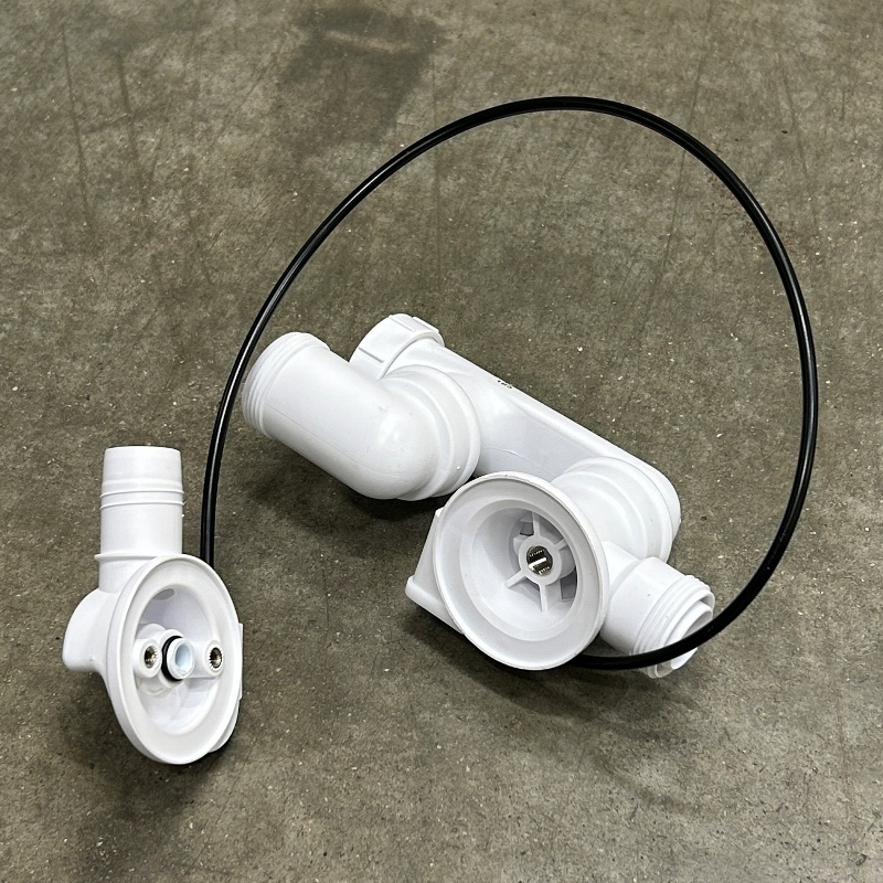 Слив McALPINE перелив L=380-700 х 34 мм метал. 70 мм слив, выход 40/50 мм, хром