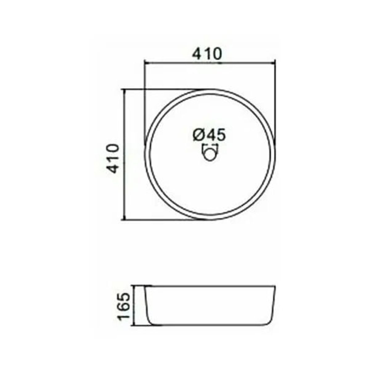 Раковина накладная gt106 керамическая 41*41*16,5 см, белая (1) "gappo"