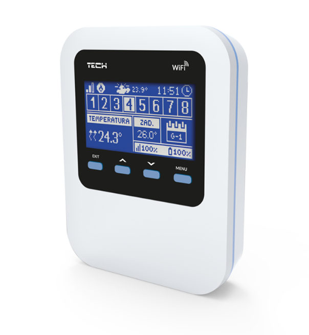 Регулятор для электрических термоголовок TECH ST-8s WIFI белый