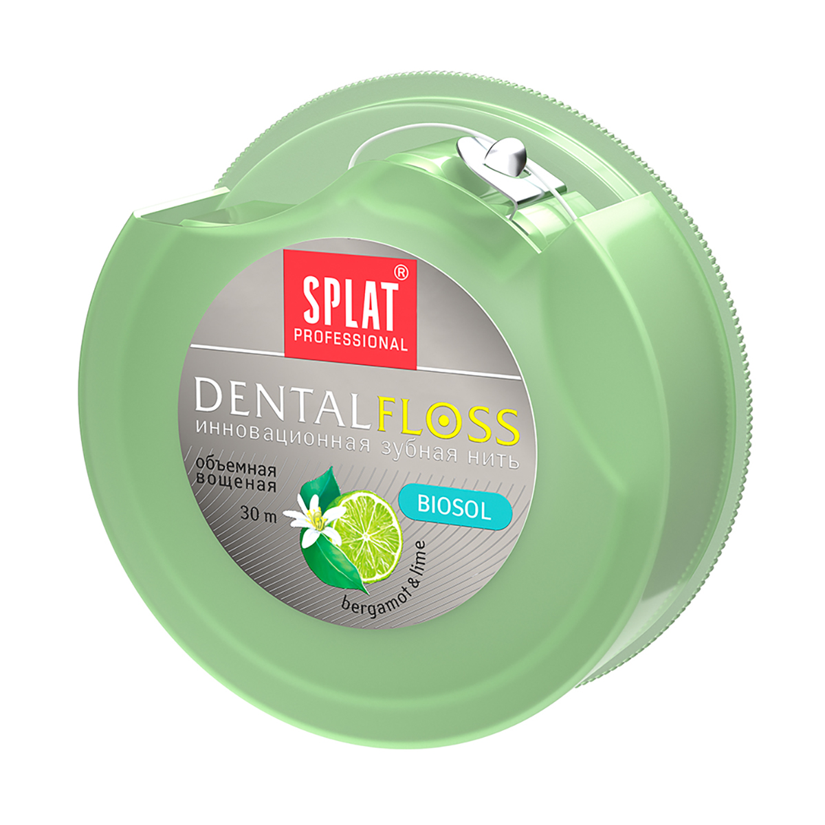 Зубная нить "dentalfloss" 30 м (бергамот и лайм) (1/6/24) splat