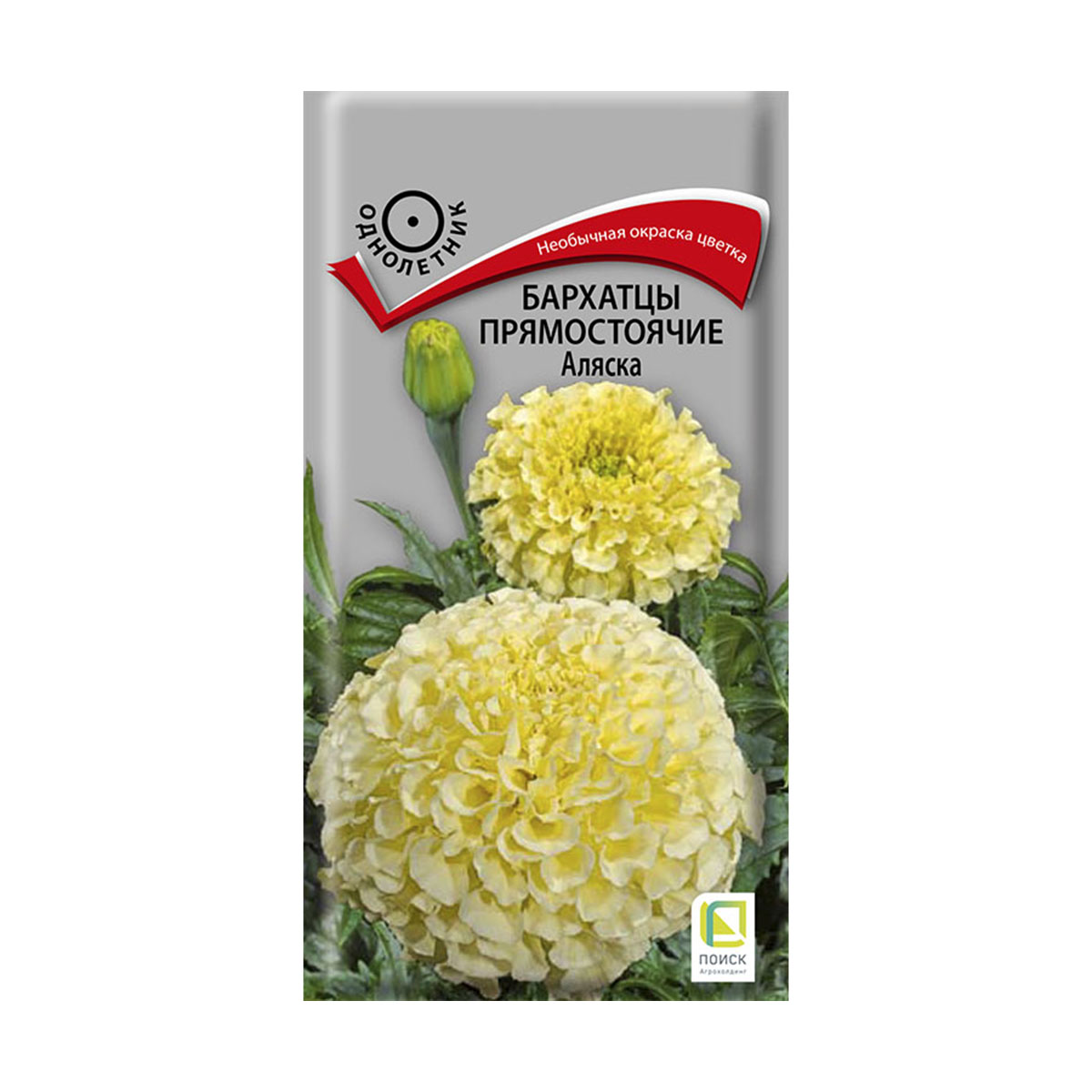 Семена цветов бархатцы прямостоячие "аляска" 0,4 г  ("1) (10/100) "поиск"