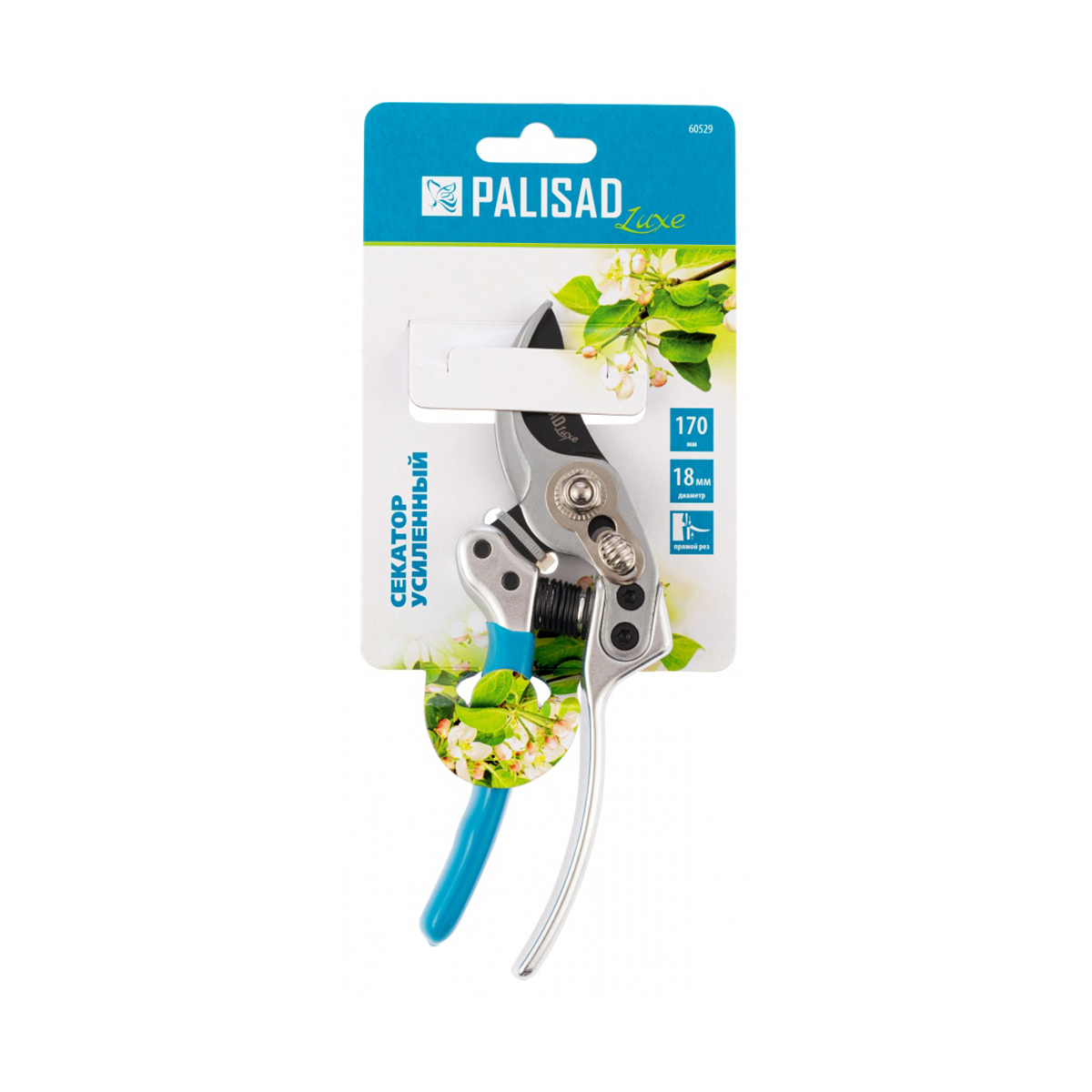 Секатор прямой усиленный "luxe" 170 мм (1/60) "palisad"