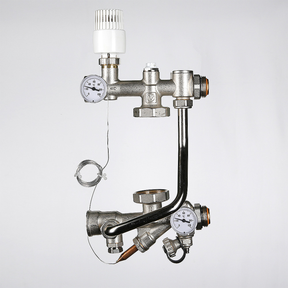 Насосно-смесительный узел 1" VALTEC TECHNOMIX 200 мм, 130 мм