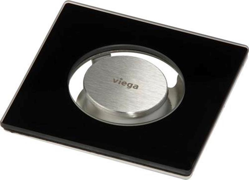 Дизайн-решетка Viega RS5 90мм черное ударопрочное стекло