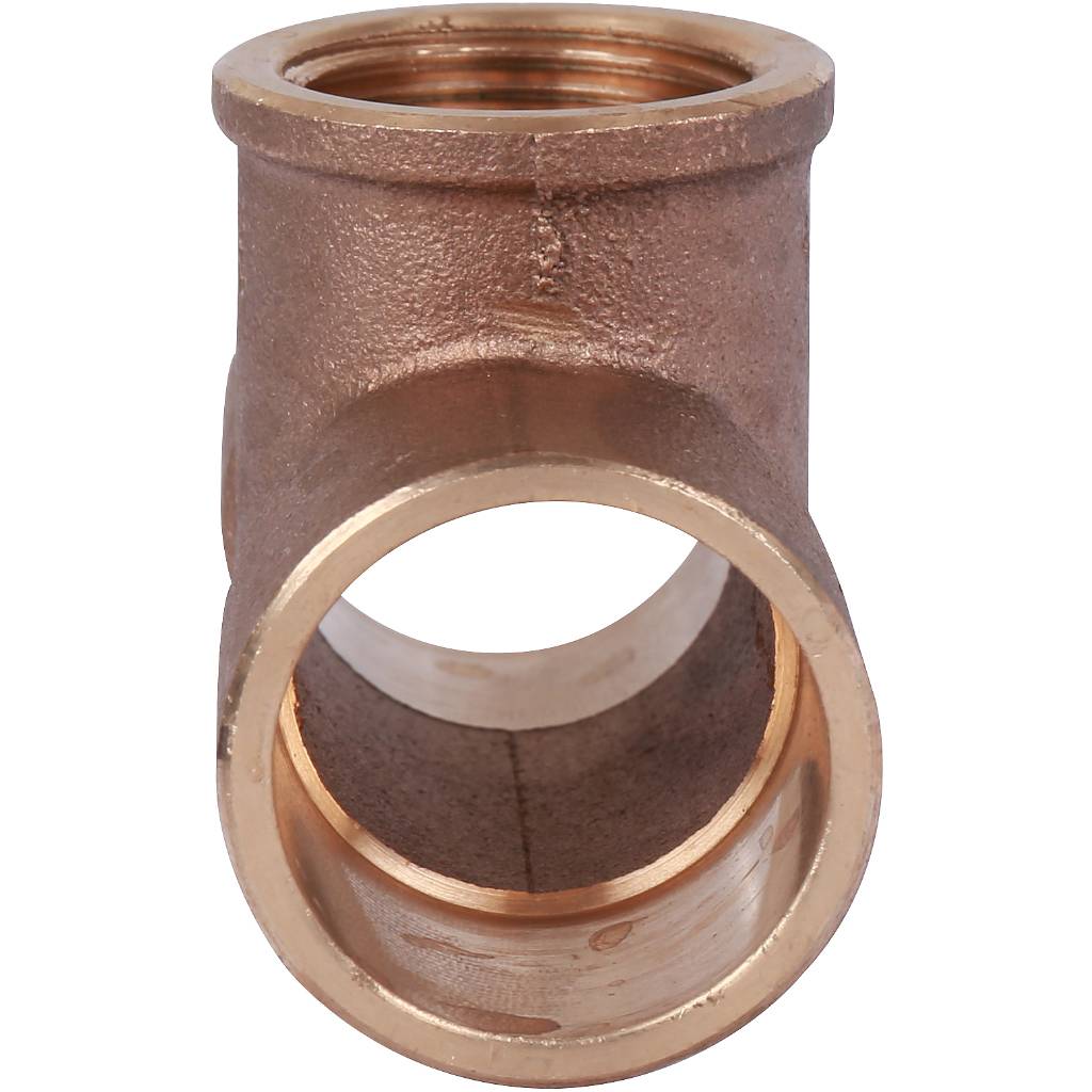 Тройник 28x3/4"x28 переходной под пайку с резьбой (ВР) SANHA бронза 141302834