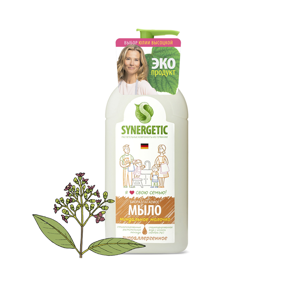 Жидкое мыло (миндальное молочко)  0,5 л (1/6) "синергетик"