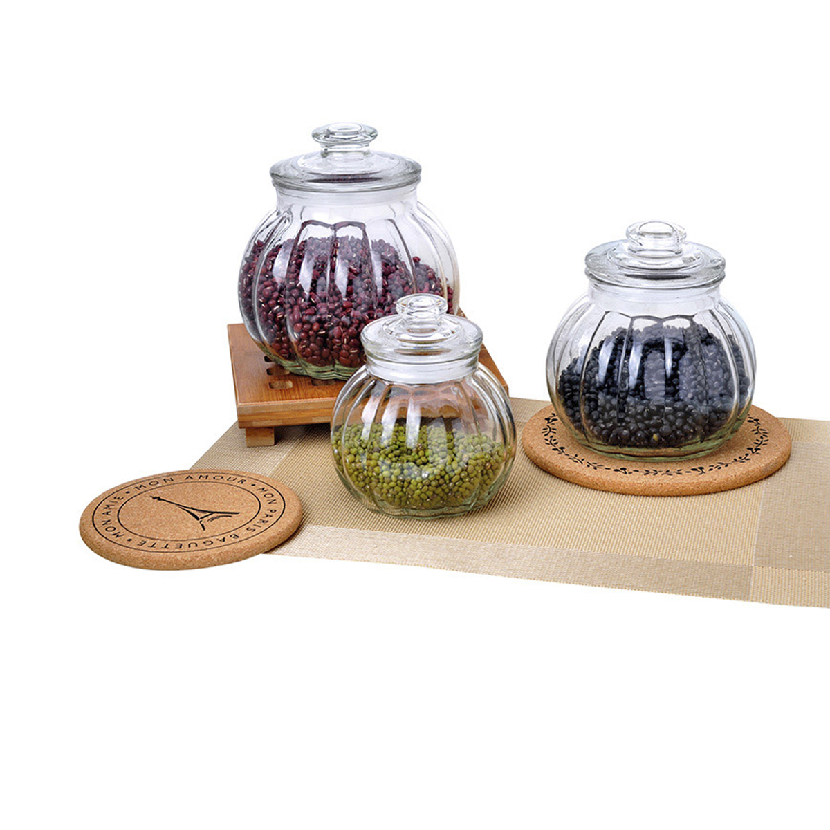 Банка для сыпучих продуктов "bolla" 2,25 л с крышкой, стекло (1/12) "mallony"