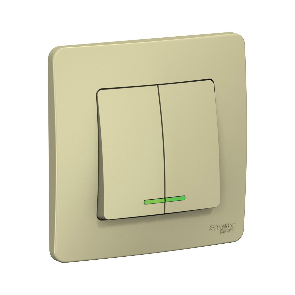 Выключатель "blanca" 2-х кл. с индикатором 10а, бежевый (1/10/20) "schneider"