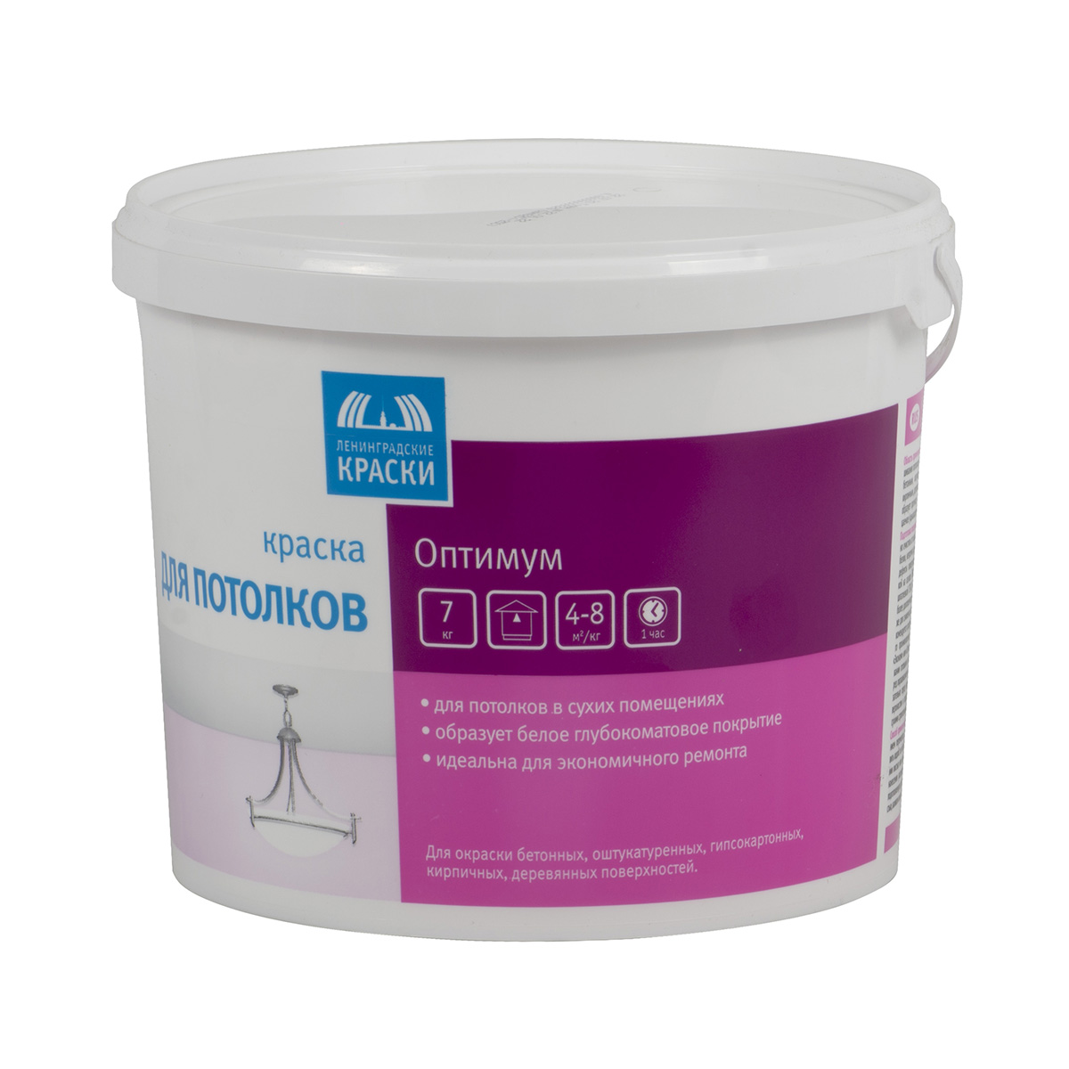 Краска в/д "оптимум" для потолков  7 кг (1) текс