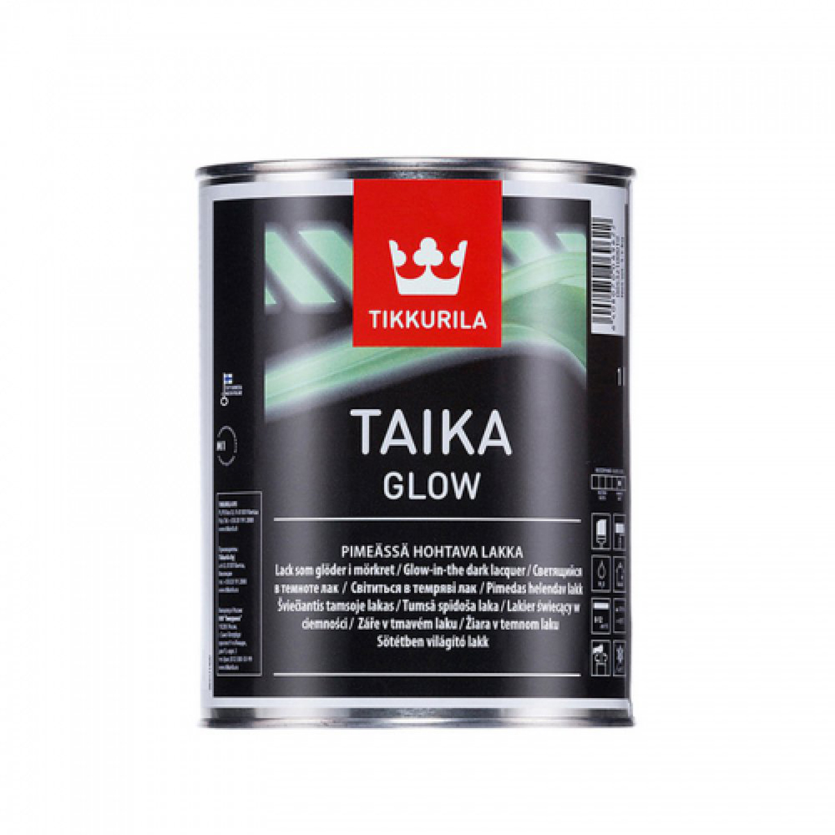 Тайка glow 1 л (1/3) лак светящийся в темноте "тиккурила" финляндия