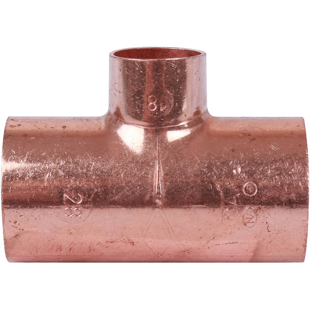 Тройник переходной 28х18х28 мм медный под пайку SANHA 15130281828