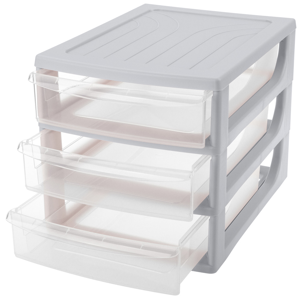 Органайзер 3 ящика 260*368*265 мм (светло-серый) (1/2) "бытпласт"