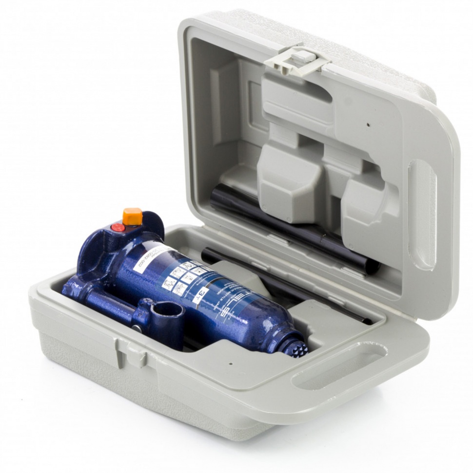 Домкрат гидравлический бутылочный, 3 т, h подъема 188-363 мм, в пластиковом кейсе Stels (51173)