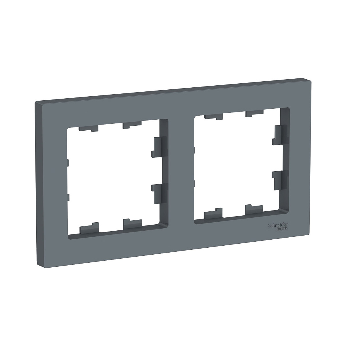 Рамка "atlasdesign" 2-х местн. универс., грифель (1/10/120) "schneider"