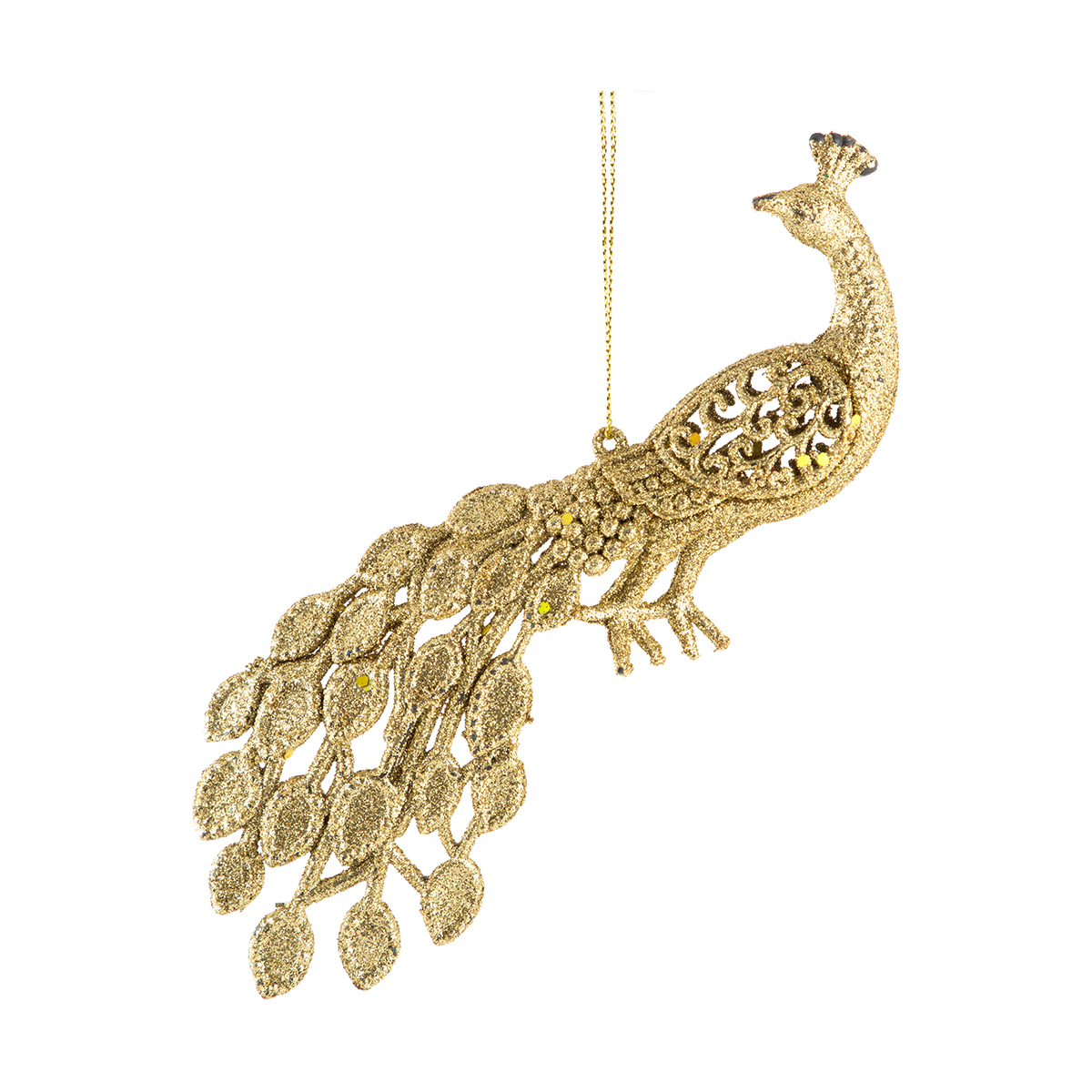 Украшение новогоднее "павлин" 18*6 см syykla-1919148, золото (1/30/120) "волшебная страна"