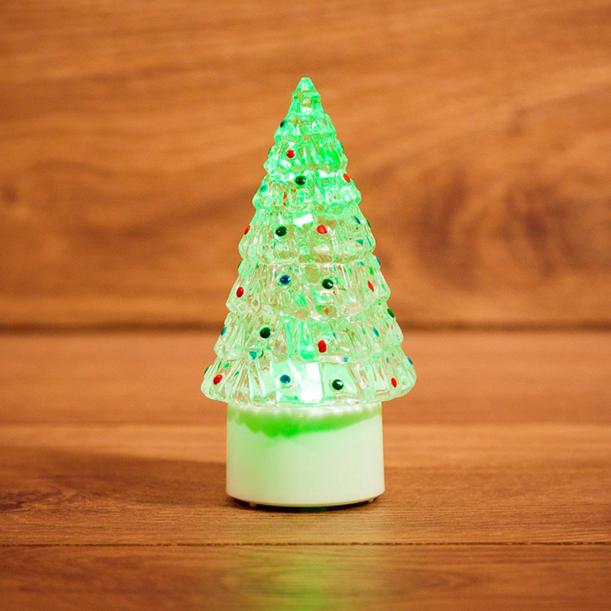 Фигурка светодиод. "елочка средняя" на подставке, разноцв. (1/96) "neon-night" 501-048