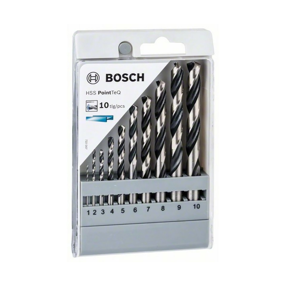 Сверла по металлу hss "pointteq" 1-10 мм (набор 10 шт.) (1) "bosch" 2608577348