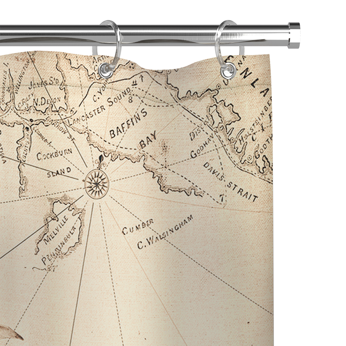 Штора для ванной 180*180 см (полиэстер) "expedition history" (1/24) "valiant" exp-h-1818