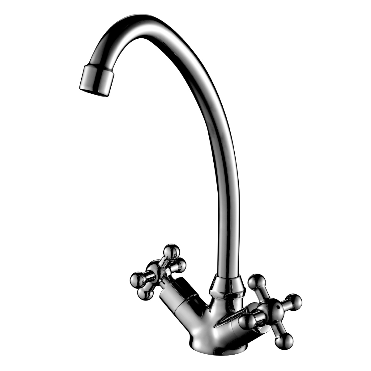 Смеситель для кухни  g02-62  поворотн. излив, двухвентильный (1/12) "rossinka"