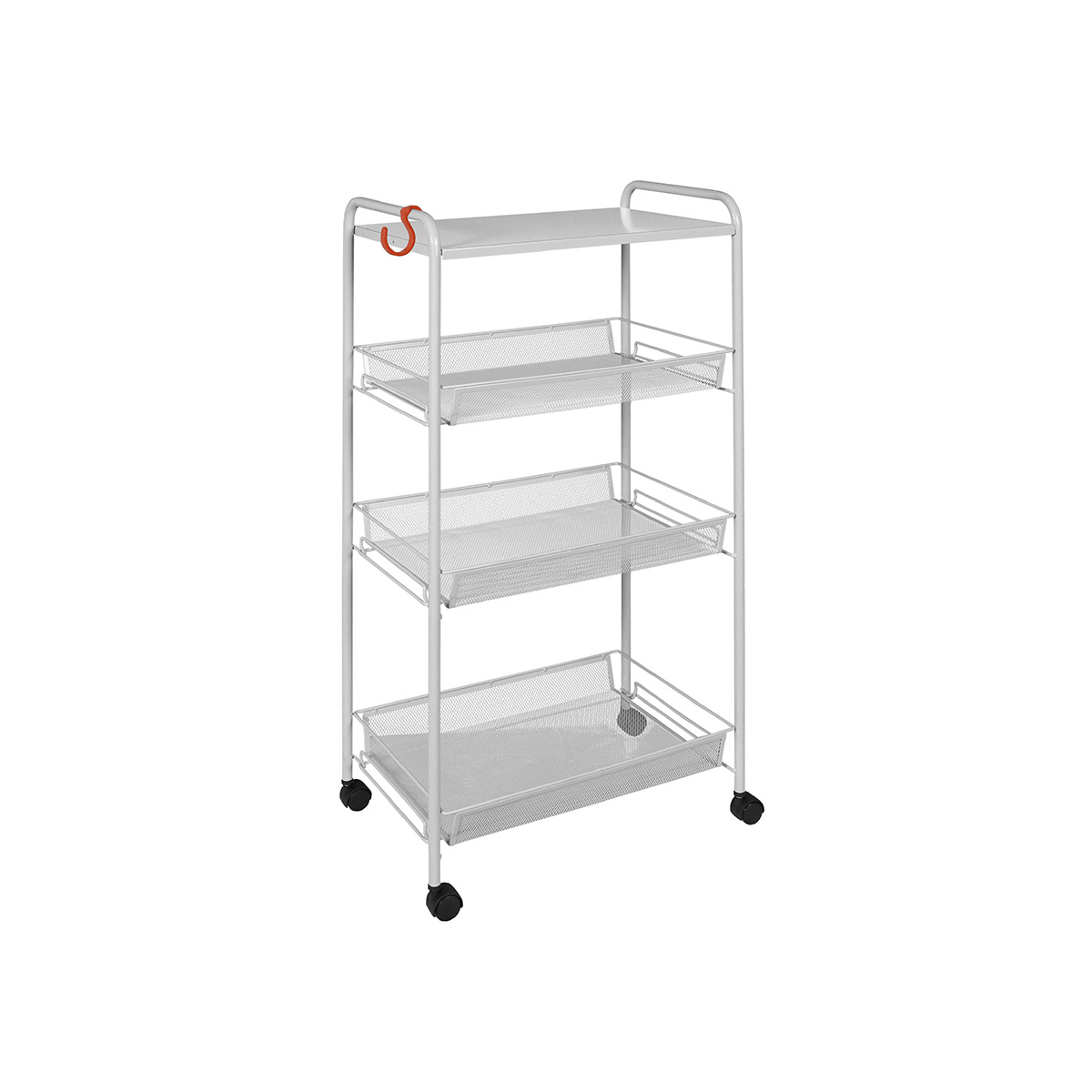 Этажерка "ладья 34кс" 3 корзины + полка (450*300*880 мм) серый (1) э 560 с