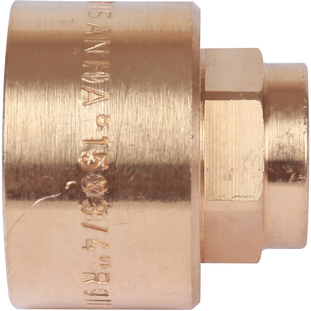 Муфта 15х3/4" переходная (ВР) под пайку с внутренней резьбой SANHA бронзовая 142701534