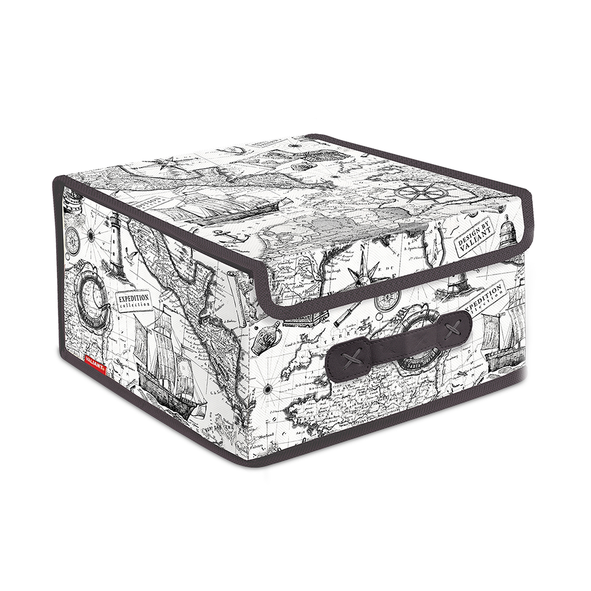 Короб для хранения "expedition" 28*30*16 см с крышкой (1/24) "valiant" ex-box-ls