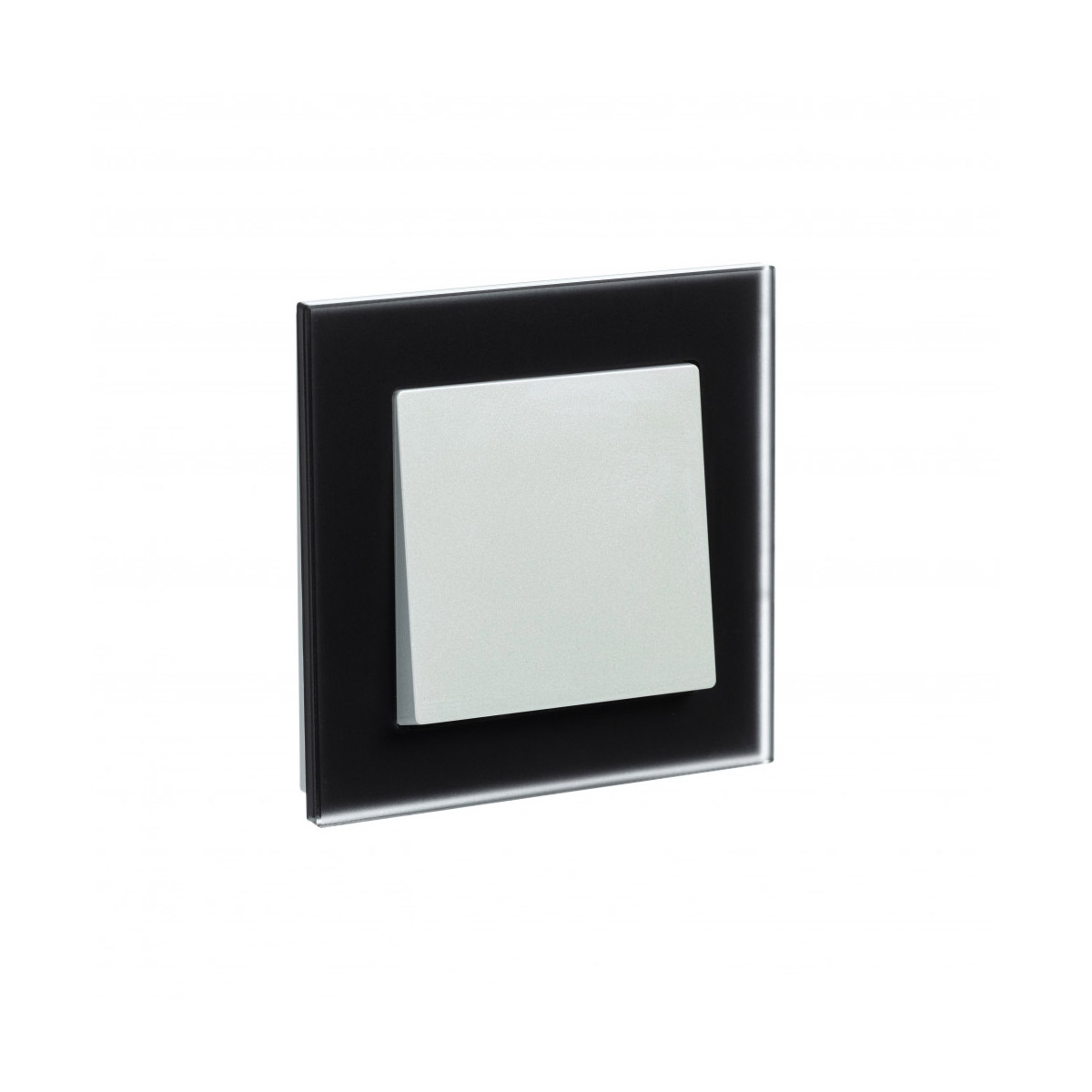 Рамка "atlasdesign nature" 1 местн. универс., стекло матовое, черный (1/15/30) "schneider"