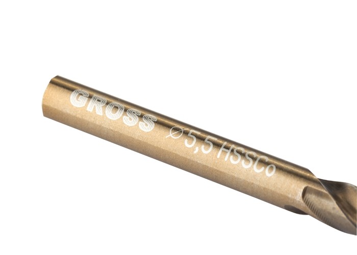 Сверло спиральное по металлу, 5.5 мм, HSS-Co Gross (72319)