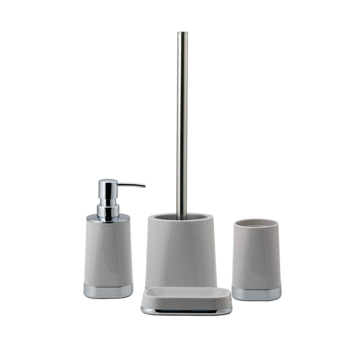 Стакан для ванной комнаты "gloss" пласт. (светло-серый) (1/12) "swensa" swp-1901lgy-03