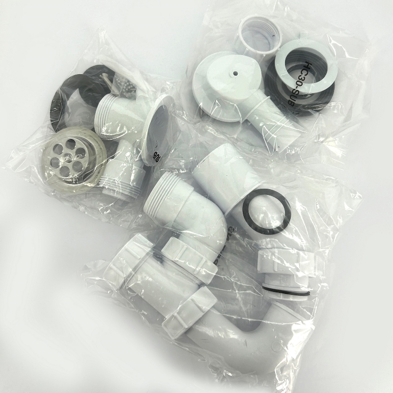 Слив McALPINE-перелив L=368 х 34 мм с ревизией, пробка, цепочка, выход 40/50 мм, хром