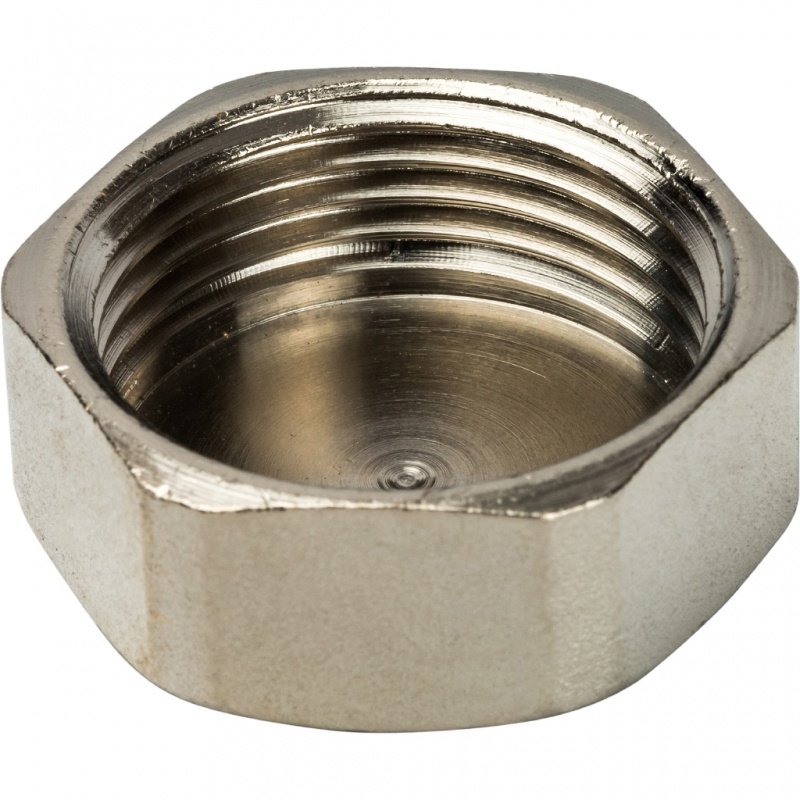 Заглушка резьбовая ВР 1" никель STOUT