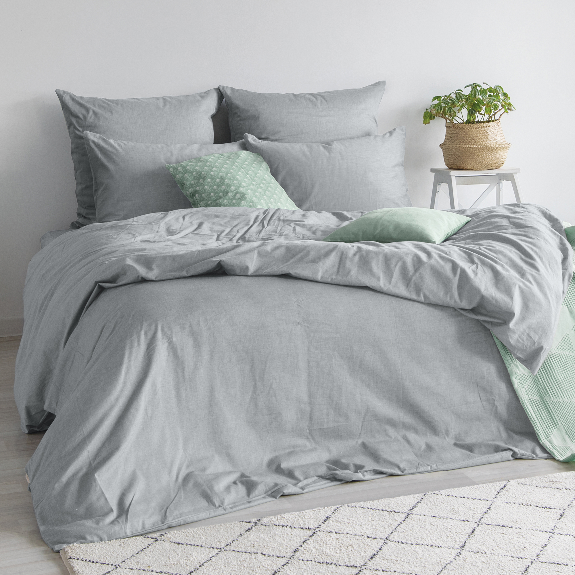 Постельное белье "verossa melange" silver евро