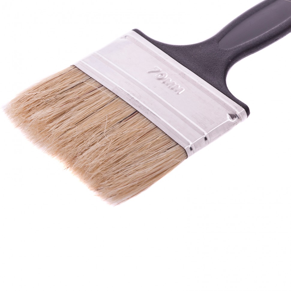 Кисть флейцевая "Стандарт", 70 х 6 мм, натуральная щетина, пластиковая ручка Сибртех (82506)