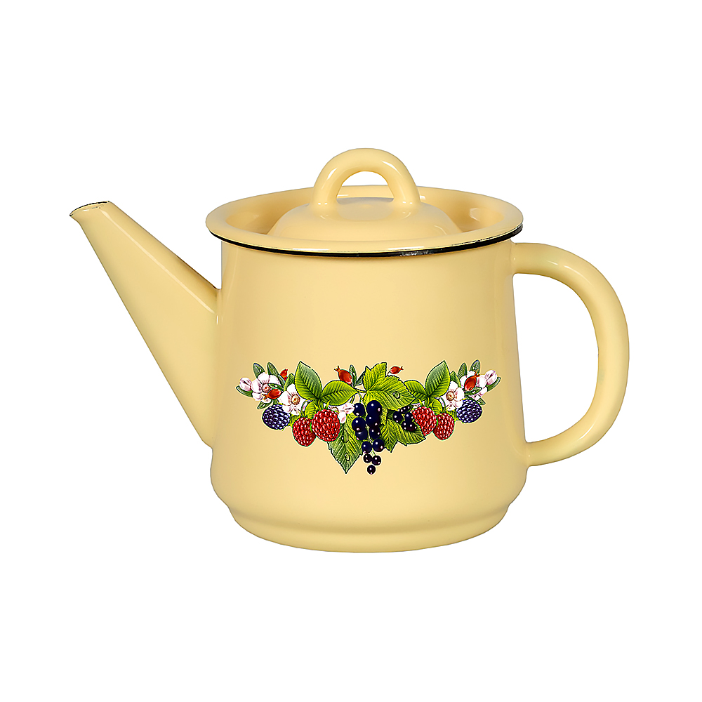 Чайник эмалиров. декор. 1 л (1/12) "стальэмаль"  1с202с